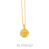 British medal coin stainless steel necklace pendant